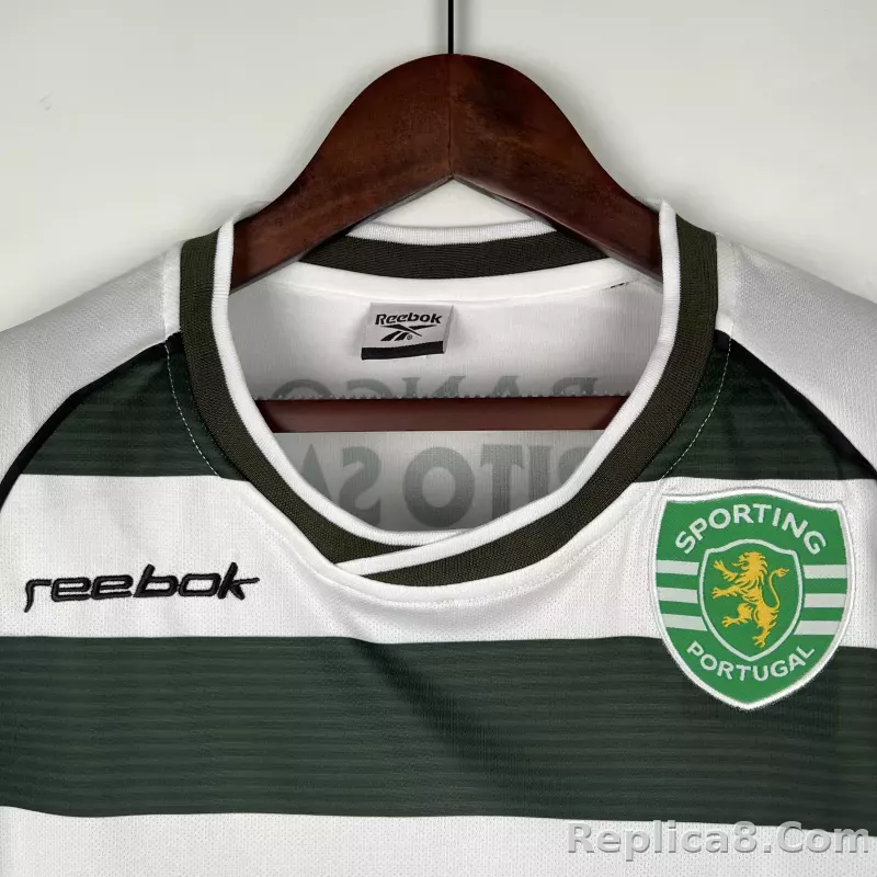 2001/03 Sporting CP  Home Retro Jersey Long Sleeve - detail