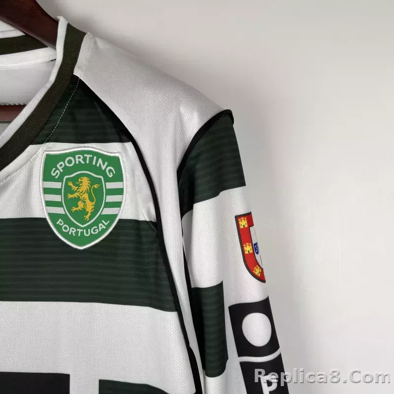 2001/03 Sporting CP  Home Retro Jersey Long Sleeve - detail
