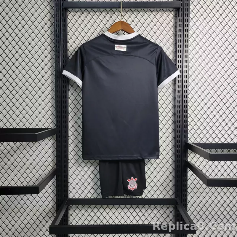23-24 Corinthians  Away Kids Kit Jersey+Shorts - detail
