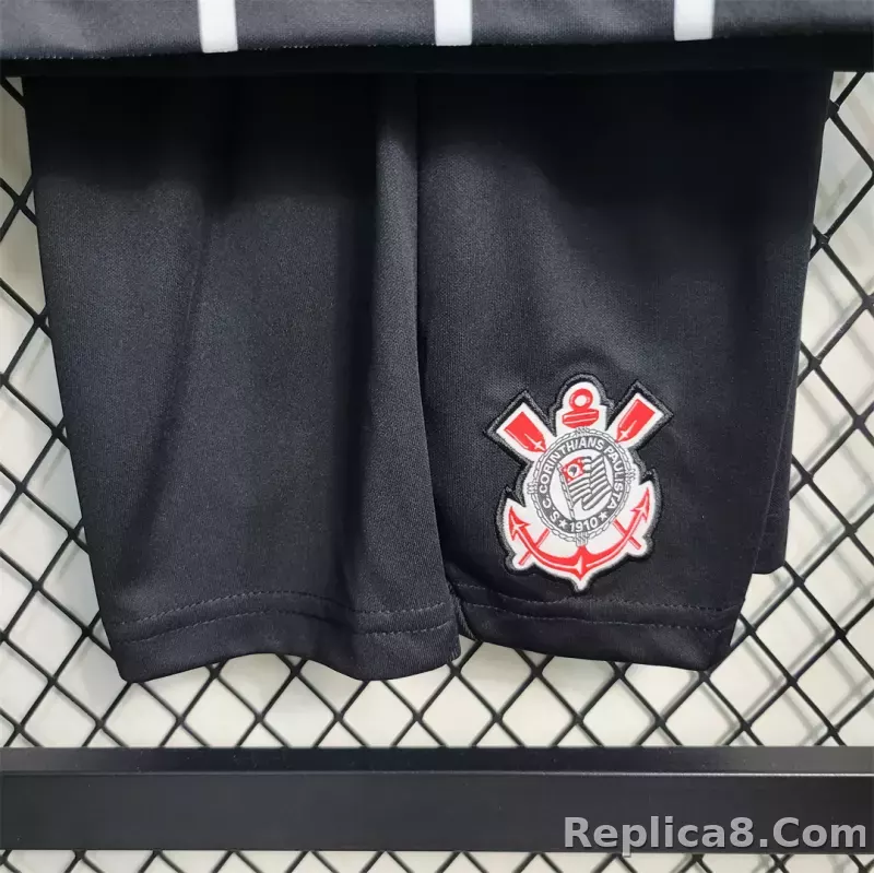 23-24 Corinthians  Away Kids Kit Jersey+Shorts - detail