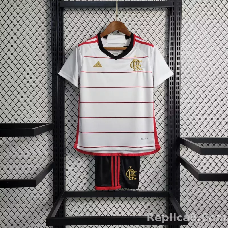 23-24 CR Flamengo Away Kids Kit Jersey+Shorts