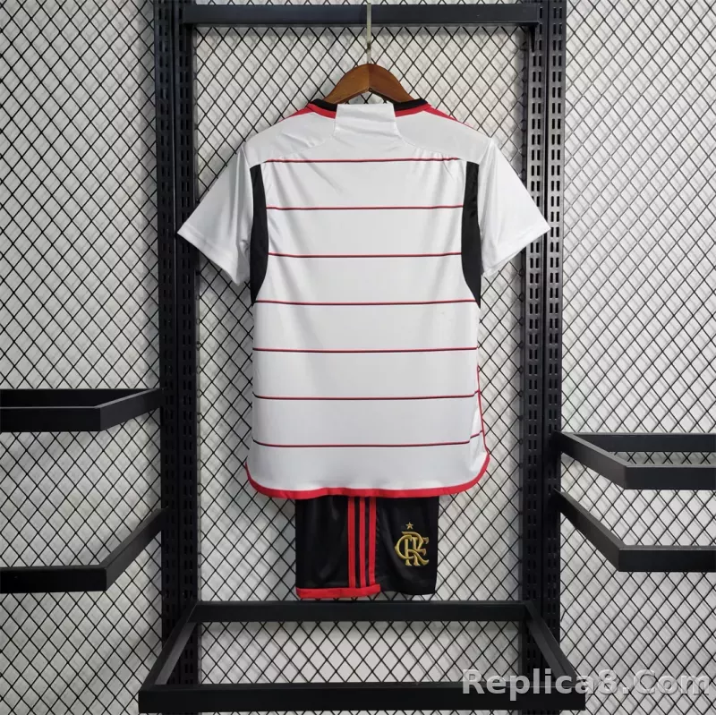 23-24 CR Flamengo Away Kids Kit Jersey+Shorts - detail