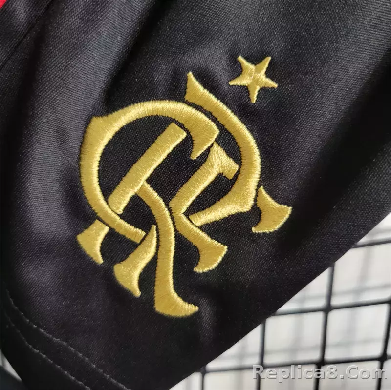 23-24 CR Flamengo Away Kids Kit Jersey+Shorts - detail