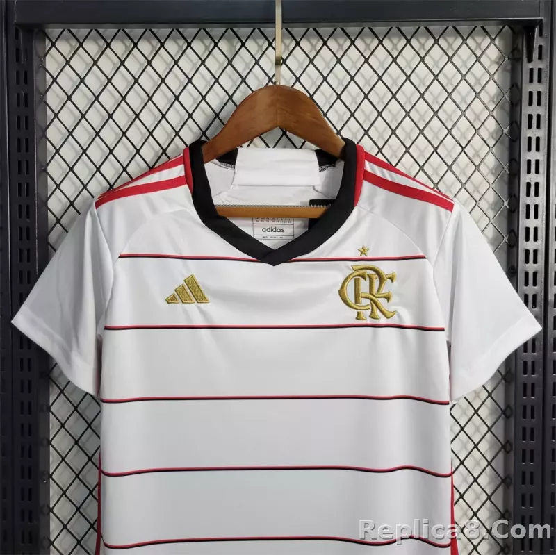 23-24 CR Flamengo Away Kids Kit Jersey+Shorts - detail