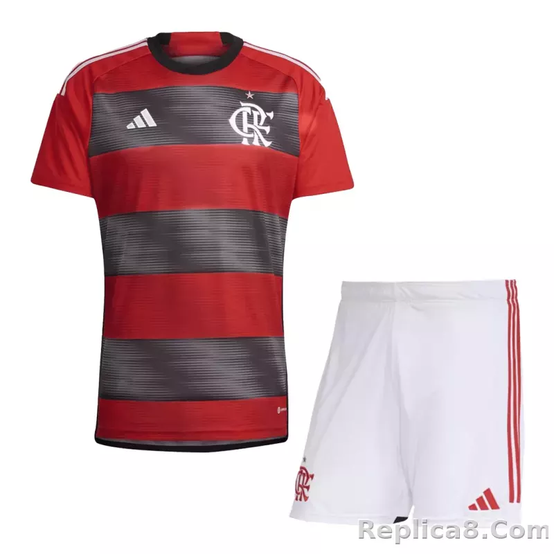 23-24 CR Flamengo Home Kit Jersey+Shorts