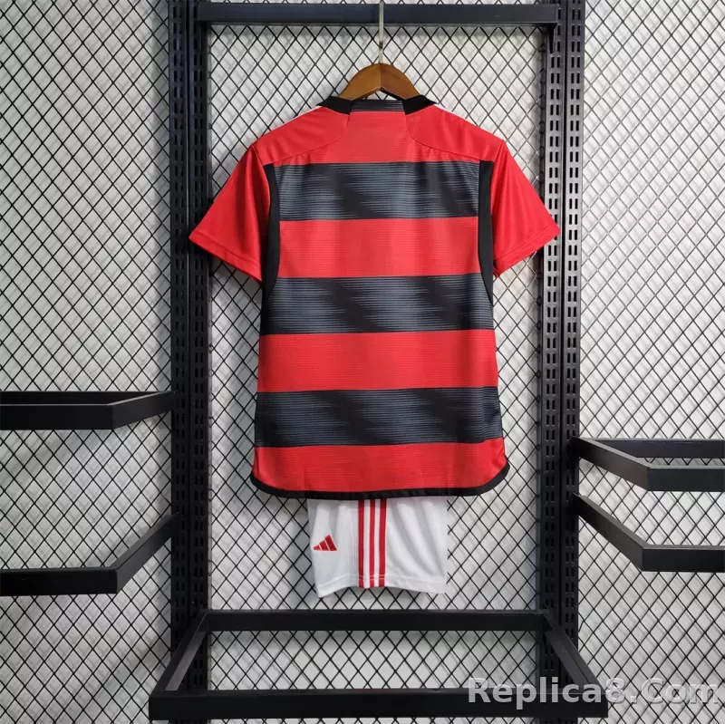 23-24 CR Flamengo Home Jersey Kids Kit Jersey+Shorts - detail