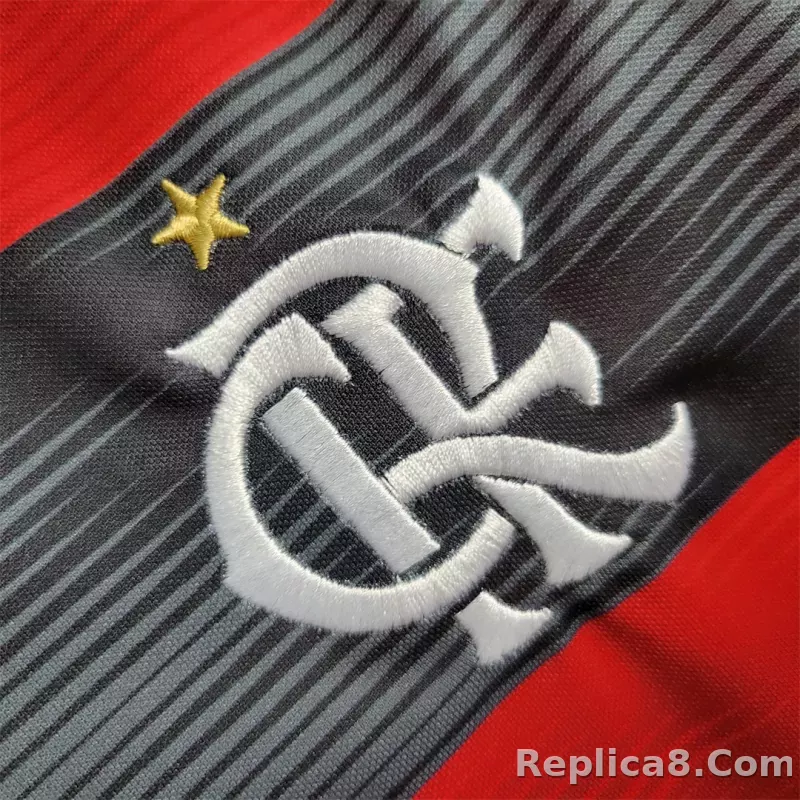 23-24 CR Flamengo Home Jersey Kids Kit Jersey+Shorts - detail