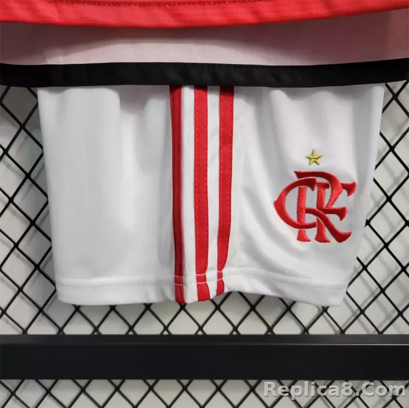 23-24 CR Flamengo Home Jersey Kids Kit Jersey+Shorts - detail