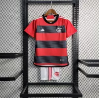23-24 CR Flamengo Home Jersey Kids Kit Jersey+Shorts - view 1