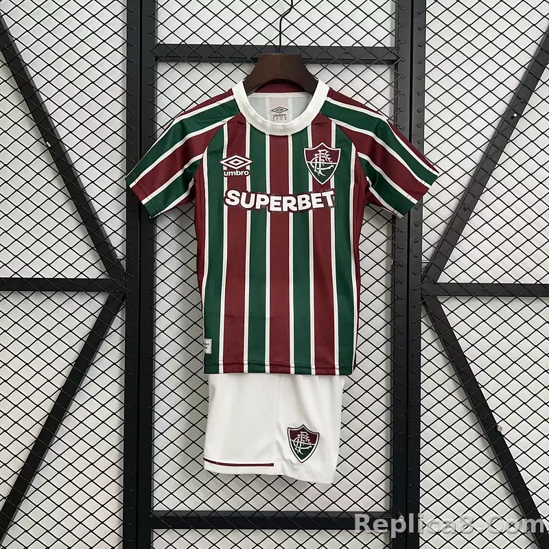 25-26 Fluminense FC Home Kids Kit Jersey+Shorts