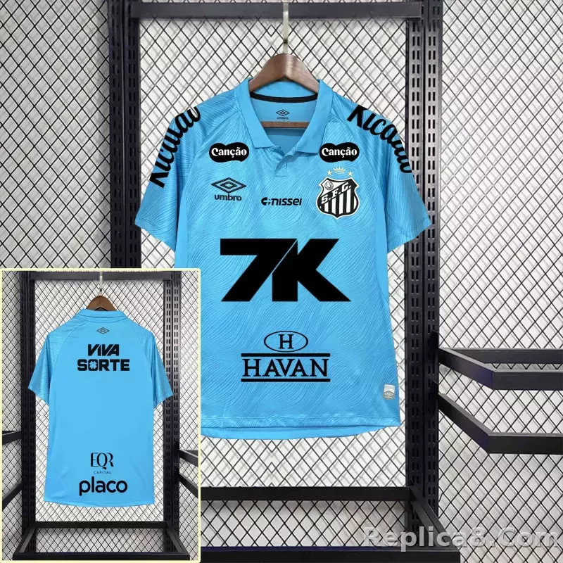 25-26 Santos FC Second Away Soccer Jersey with All Sponsors