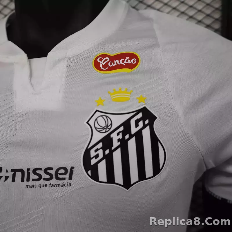 24-25 Santos FC Home Soccer Jersey with All Sponsors Player Version - detail