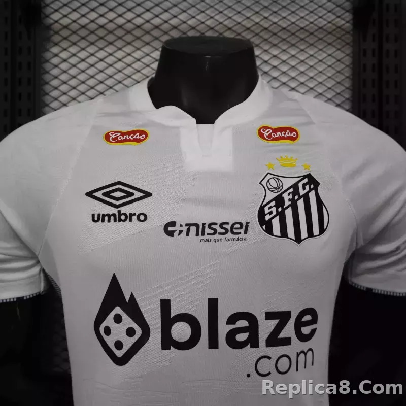 24-25 Santos FC Home Soccer Jersey with All Sponsors Player Version - detail