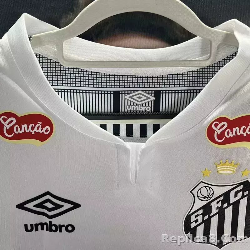 24-25 Santos FC Home Soccer Jersey with All Sponsors - detail