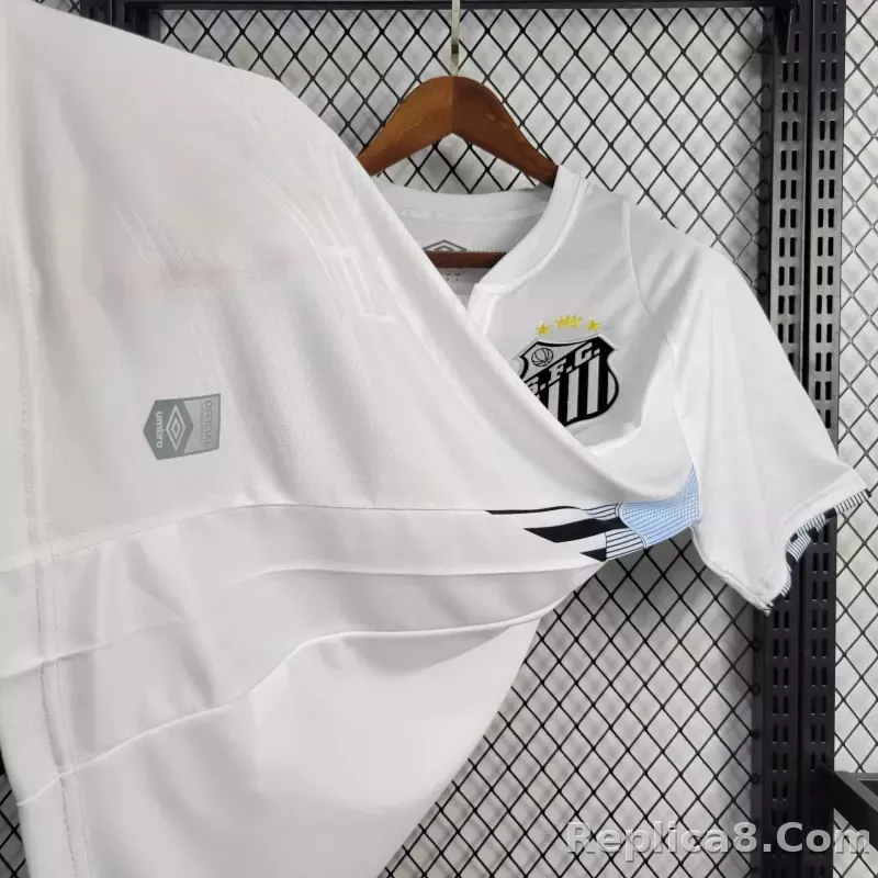 24-25 Santos FC Home Soccer Jersey with All Sponsors - detail