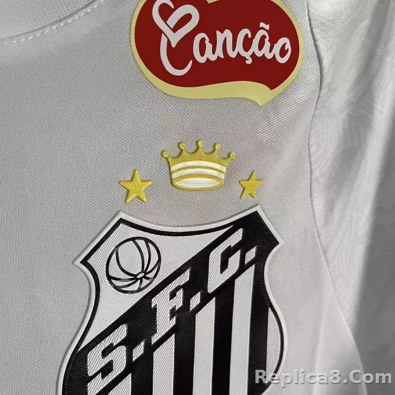 24-25 Santos FC Home Soccer Jersey with All Sponsors - detail