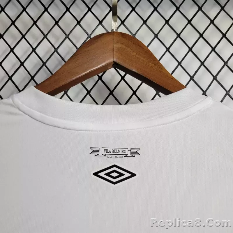 24-25 Santos FC Home Soccer Jersey with All Sponsors - detail