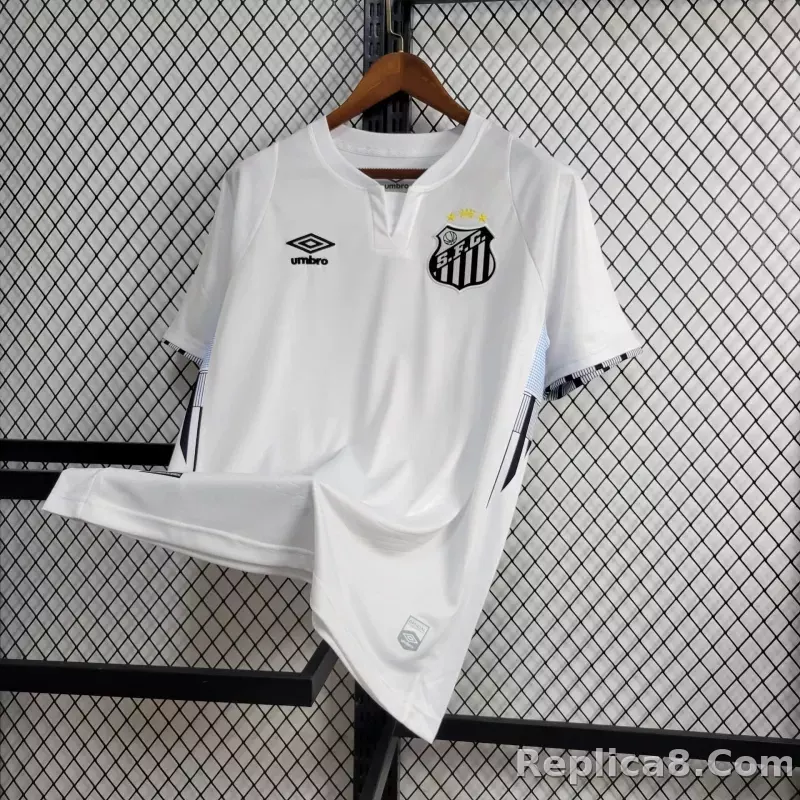 24-25 Santos FC Home Soccer Jersey with All Sponsors - detail