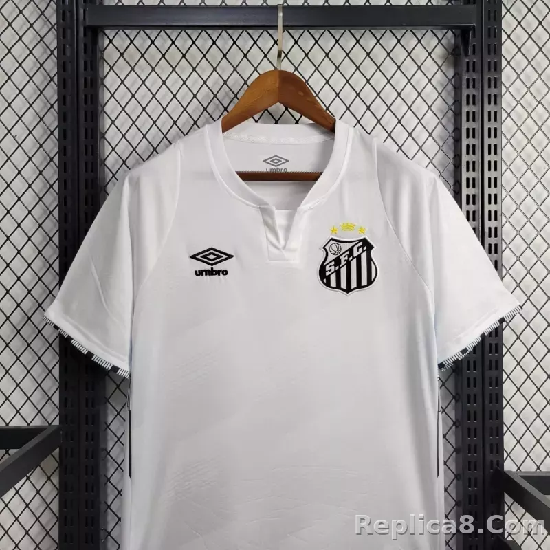 24-25 Santos FC Home Soccer Jersey with All Sponsors - detail