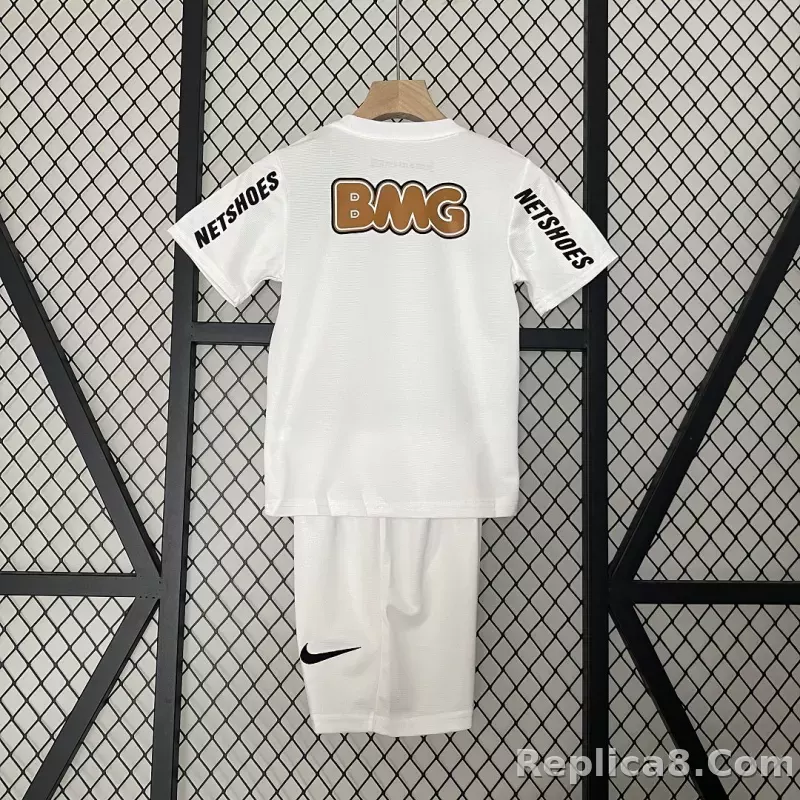 2011/12 Santos FC Home Retro Kids Kit Jersey+Shorts - detail