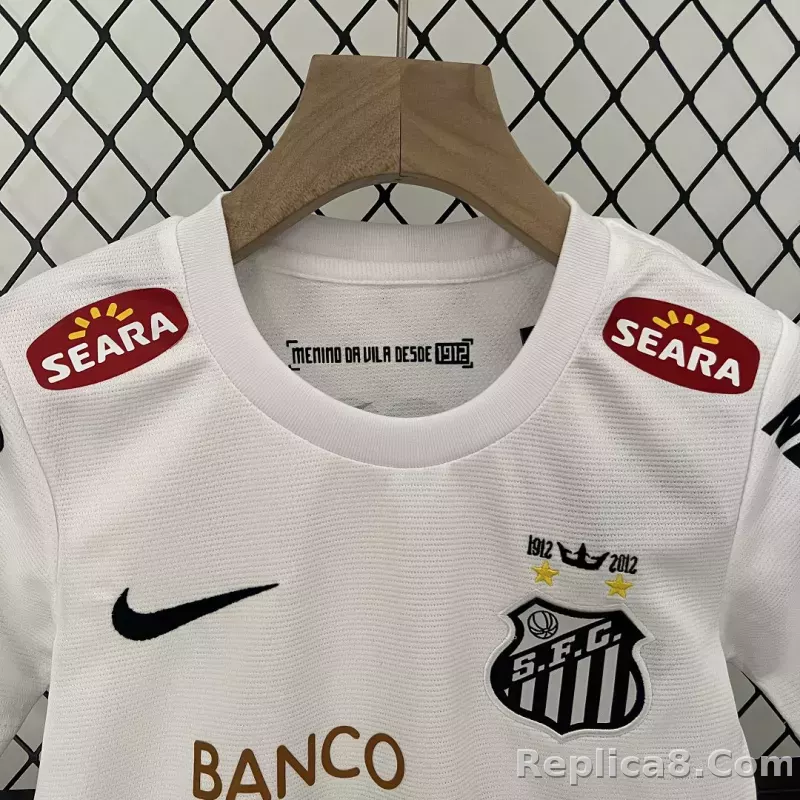 2011/12 Santos FC Home Retro Kids Kit Jersey+Shorts - detail