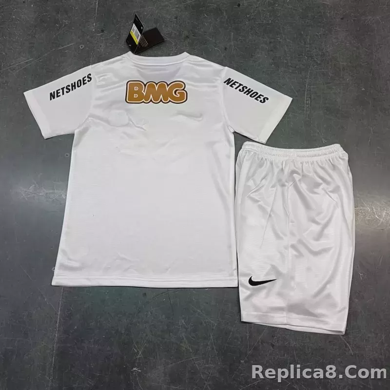 2011/12 Santos FC Home Retro Kids Kit Jersey+Shorts - detail