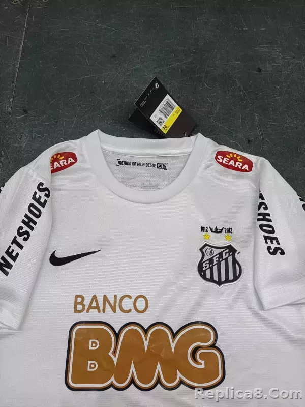 2011/12 Santos FC Home Retro Kids Kit Jersey+Shorts - detail