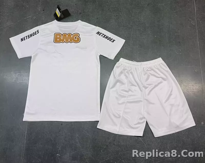 2011/12 Santos FC Home Retro Kids Kit Jersey+Shorts - detail