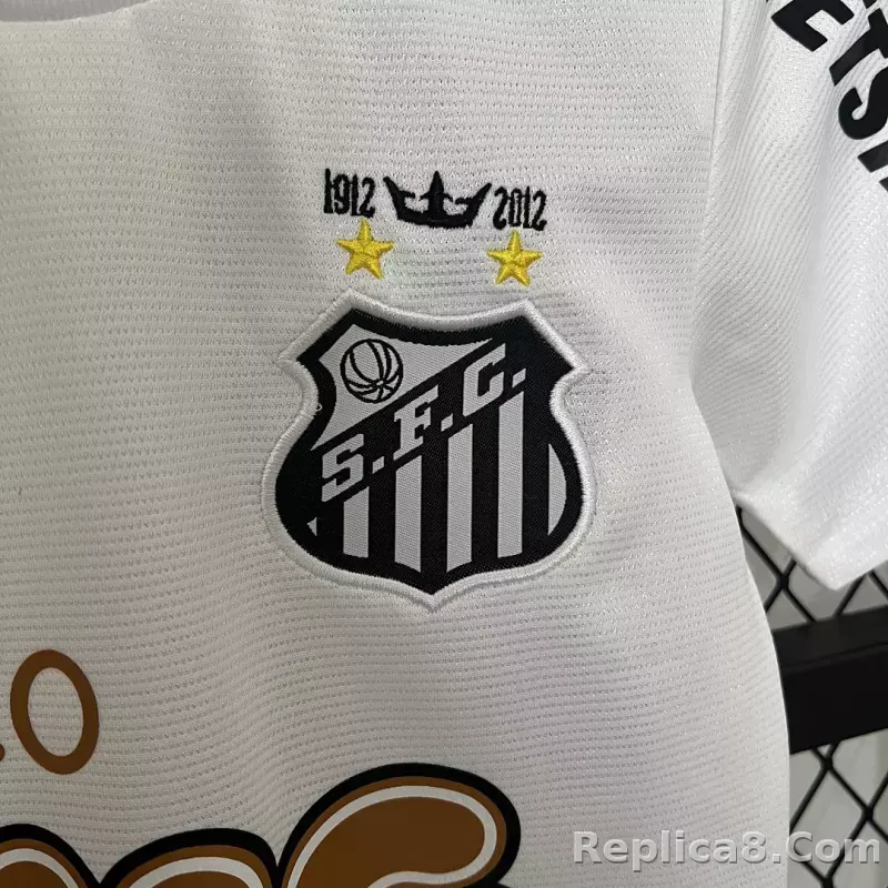 2011/12 Santos FC Home Retro Kids Kit Jersey+Shorts - detail