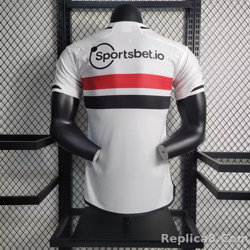 23-24 Sao Paulo FC Home Soccer Jersey Player Edition - detail