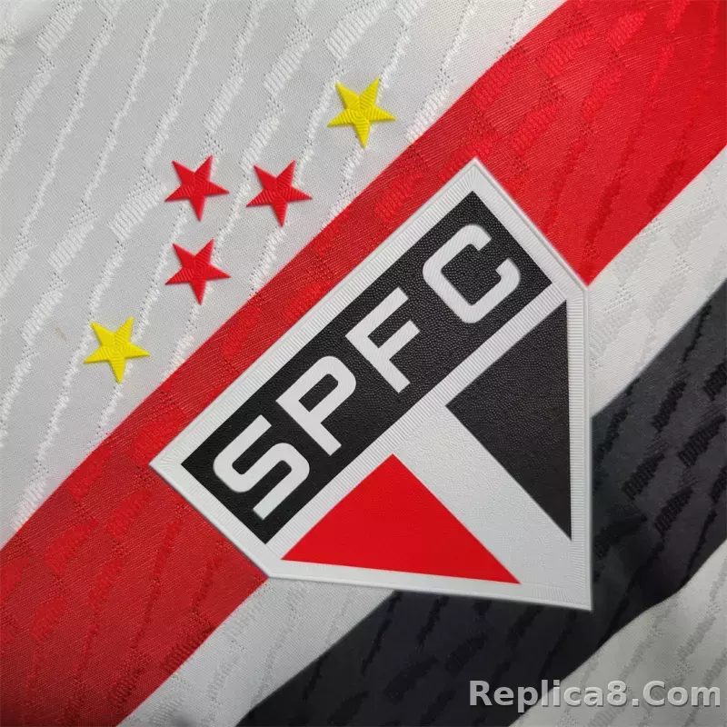 23-24 Sao Paulo FC Home Soccer Jersey Player Edition - detail