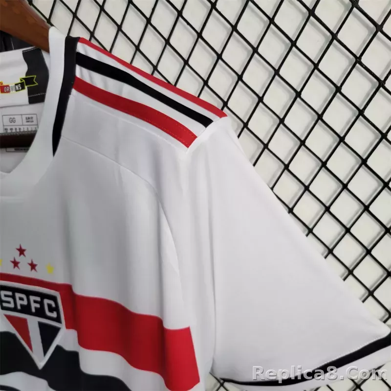 23-24 Sao Paulo FC Home Soccer Jersey - detail