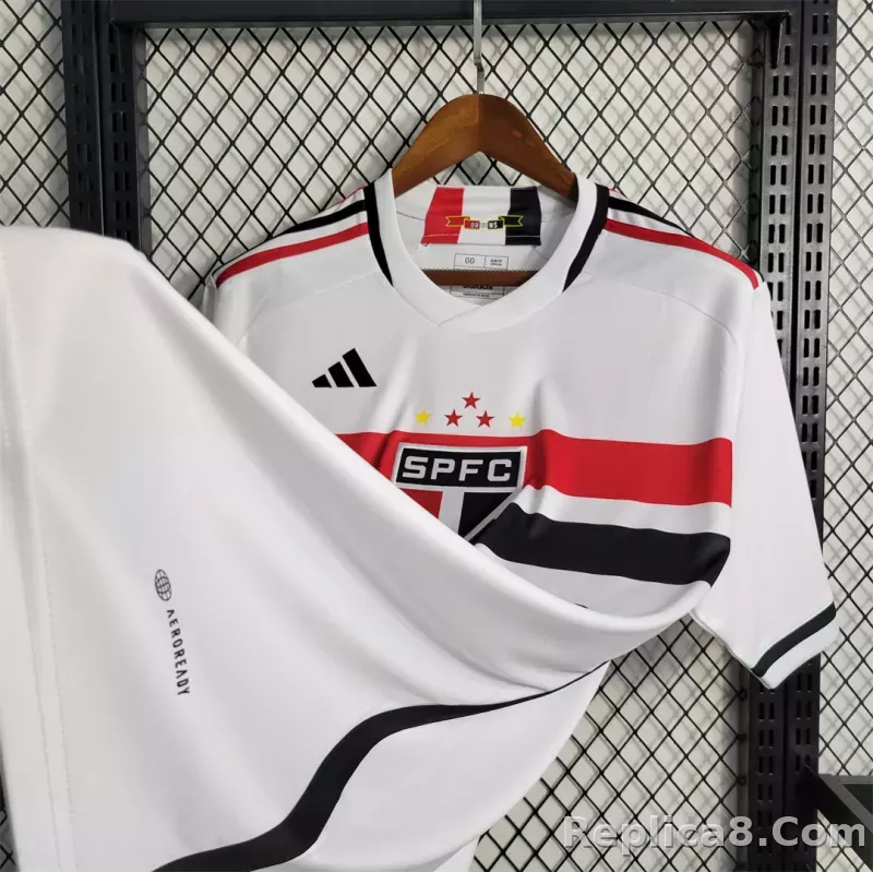 23-24 Sao Paulo FC Home Soccer Jersey - detail