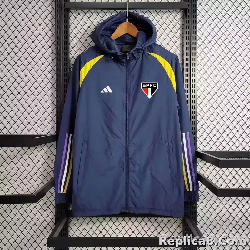 2023 São Paulo Windbreaker Navy blue Soccer Jersey 1:1 Thai Quality