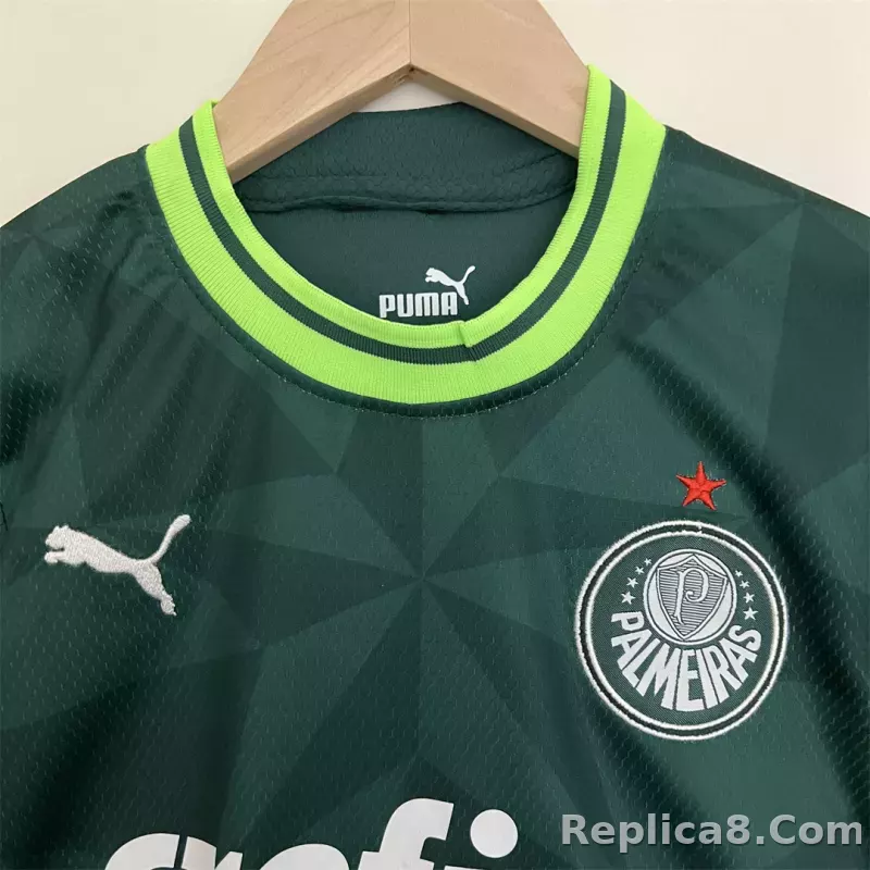 23-24 SE Palmeiras Home Kids Kit Jersey+Shorts - detail