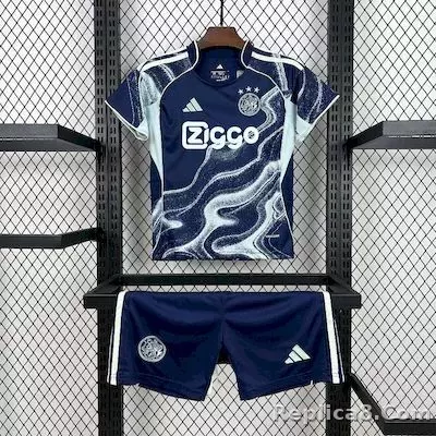 25-26 Ajax Away Soccer Kids Kit Jersey+Shorts