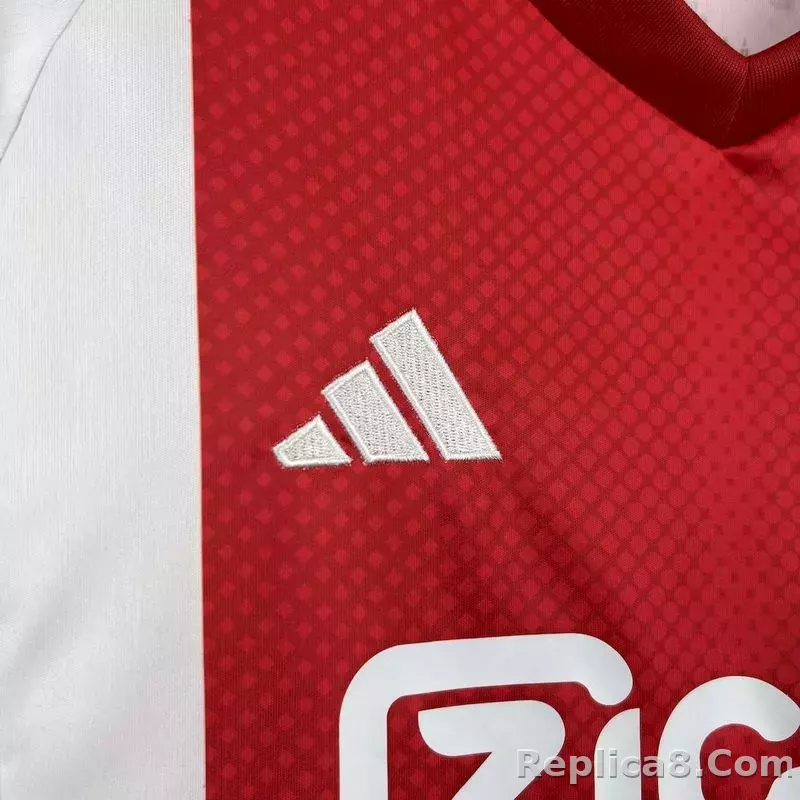 25-26 Ajax Home Soccer Kids Kit Jersey+Shorts - detail