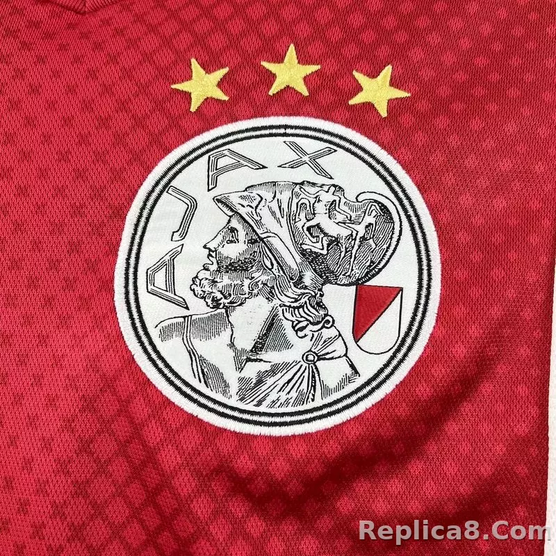 25-26 Ajax Home Soccer Jersey - detail
