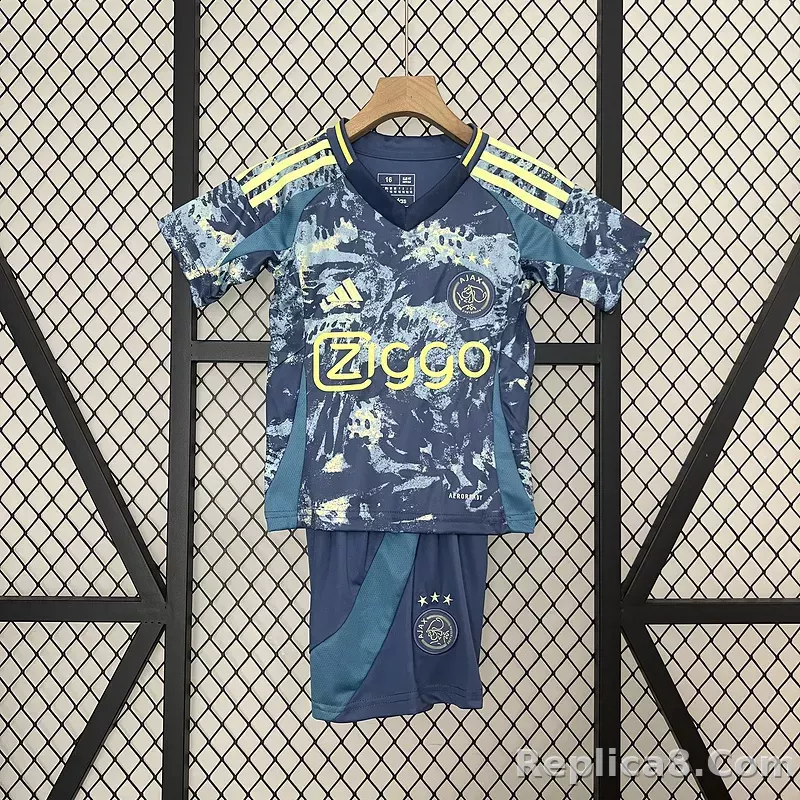 24-25 Ajax Away Kids Kit Jersey+Shorts
