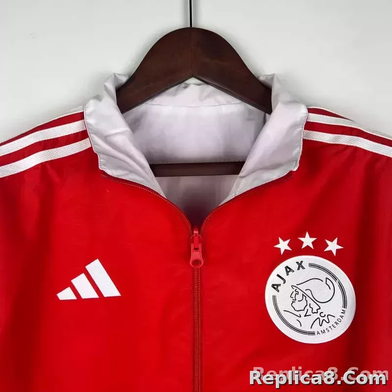 2023/2024 Ajax Reversible Windbreaker（Red-White）Soccer Jersey 1:1 Thai Quality - detail