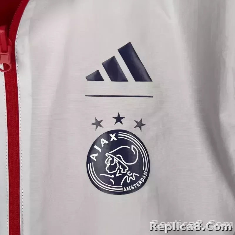 2023/2024 Ajax Reversible Windbreaker（Red-White）Soccer Jersey 1:1 Thai Quality - detail