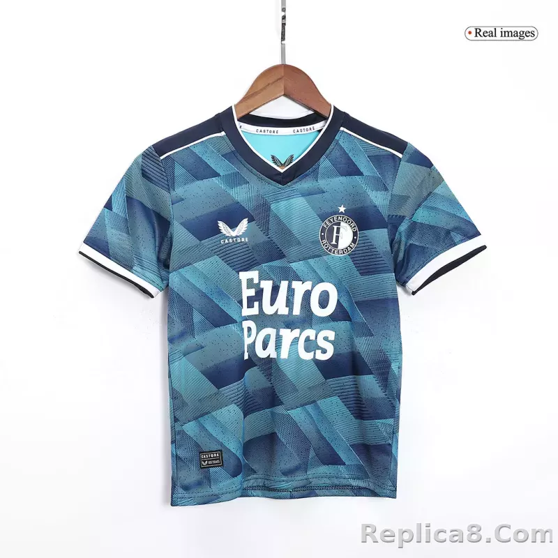 23-24 Feyenoord Away Kids Kit Jersey+Shorts - detail