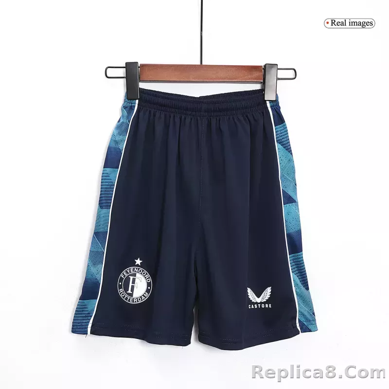 23-24 Feyenoord Away Kids Kit Jersey+Shorts - detail