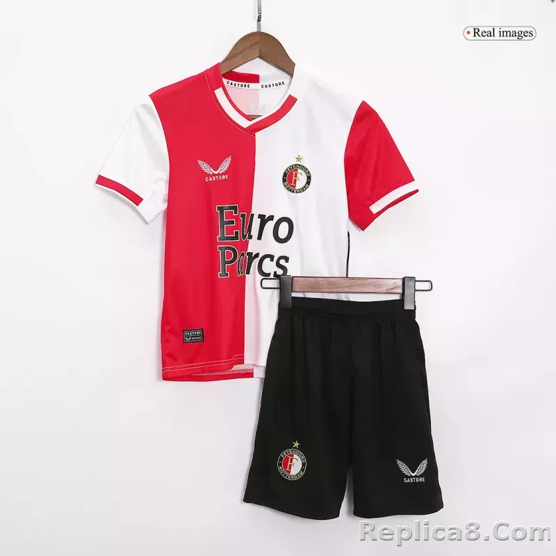 23-24 Feyenoord Home Kids Kit Jersey+Shorts