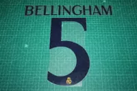 Real Madrid 23/24 #5 BELLINGHAM UEFA Champions League Homekit Nameset Printing - view 1