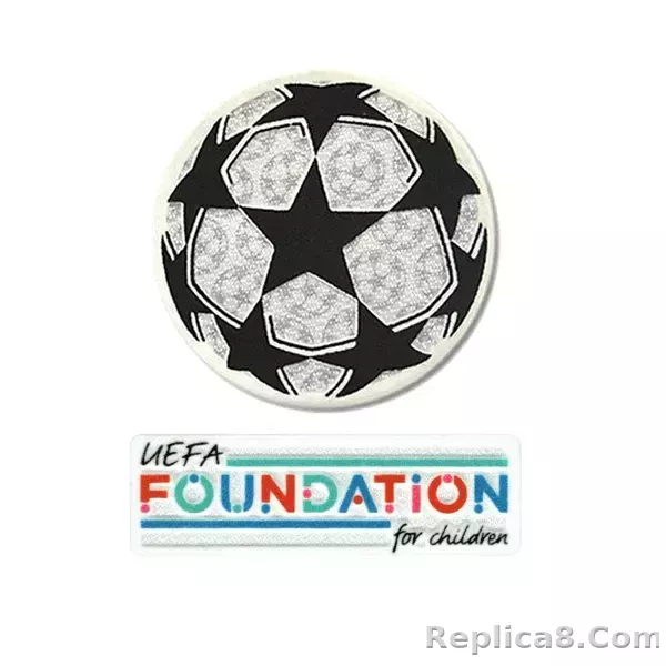 2021-24 Champions League UCL STARBALL & UEFA FOUNDATION Official Player Issue Size Badge Patch Set