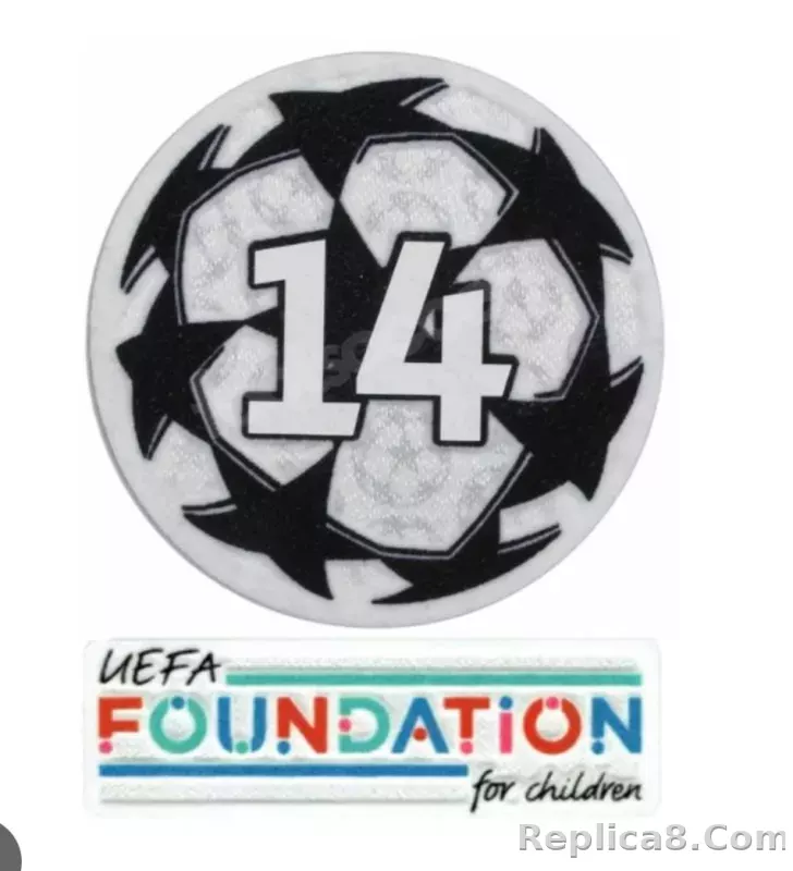 UEFA 2021-24 Real Madrid Champion League Youth Patch Set 14 (Foundation Patch Included)