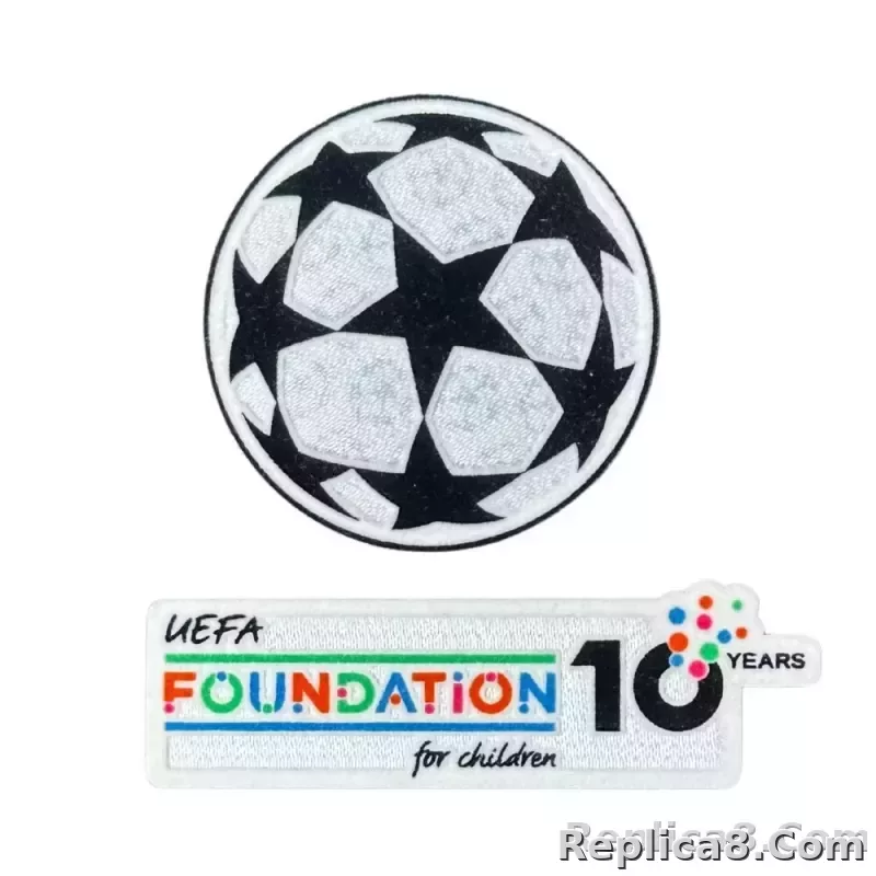 2025-26 UEFA UCL Starball + Foundation 10 Years Anniversary Patches