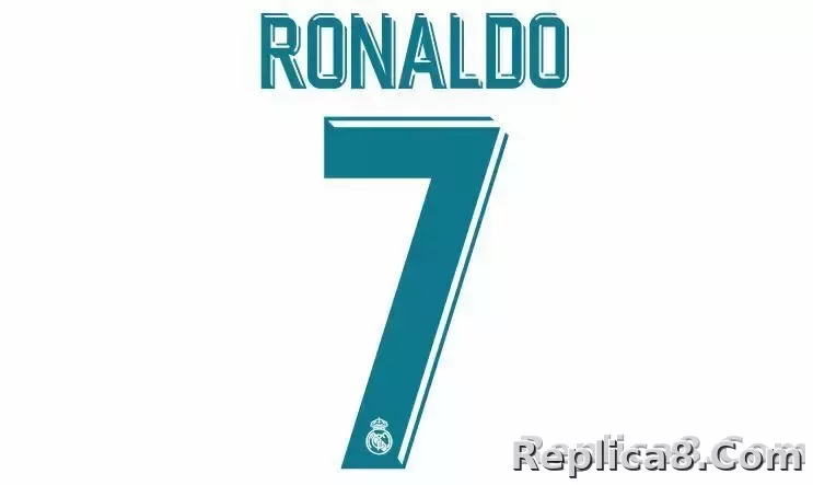 Ronaldo #7 Real Madrid 2017-2018 Home Football Nameset for shirt