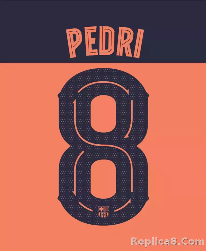 Pedri 8 (Official FC Barcelona 2025/26 Third Name & Numbering - Cup
